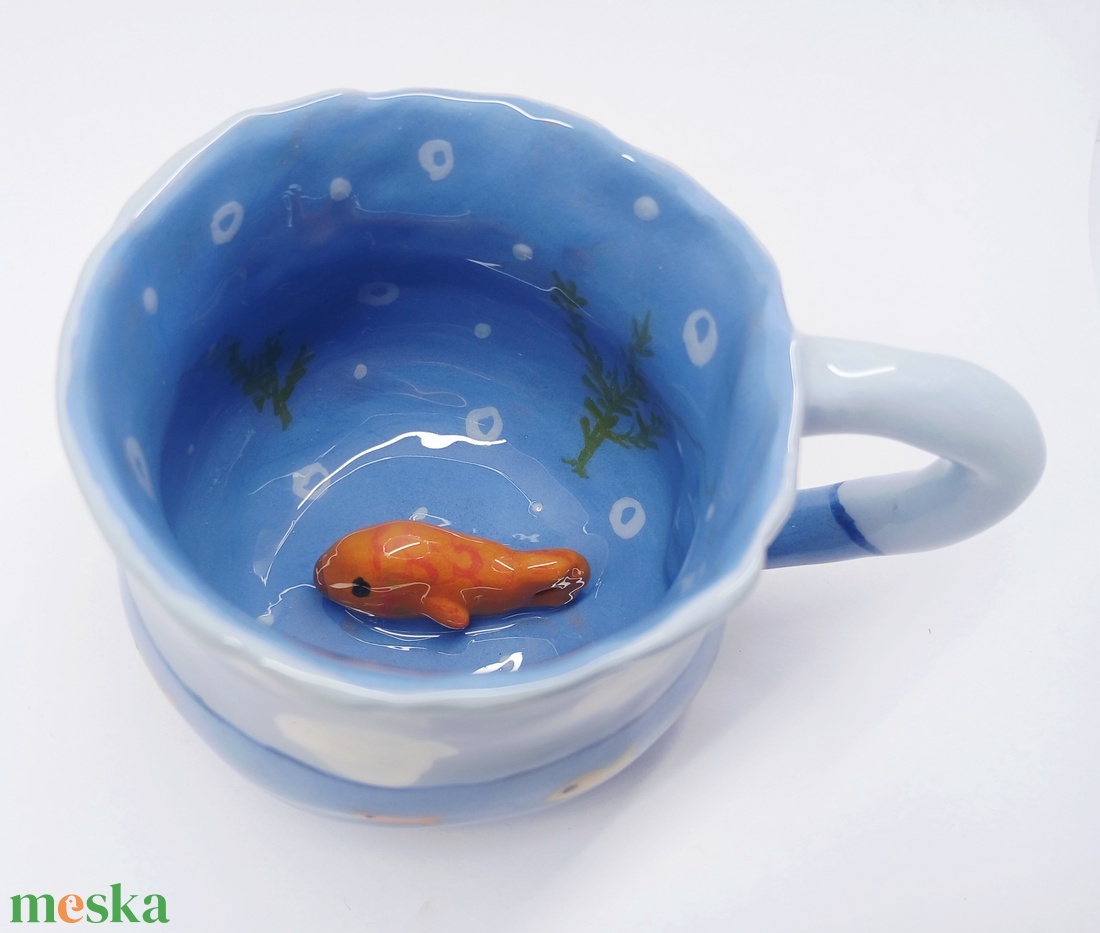 Mázas kerámia  bögre - művészet - szobor - kerámia - Meska.hu