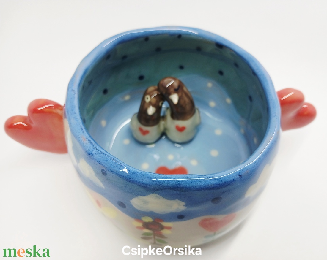 Mázas kerámia  bögre - művészet - szobor - kerámia - Meska.hu