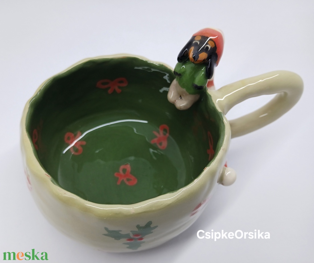 Mázas kerámia  bögre - művészet - szobor - kerámia - Meska.hu