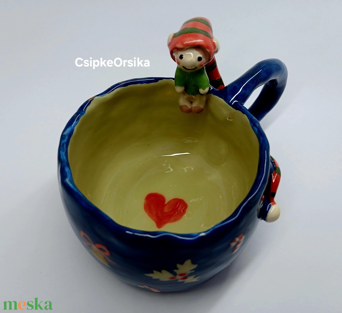 Mázas kerámia  bögre - művészet - szobor - kerámia - Meska.hu