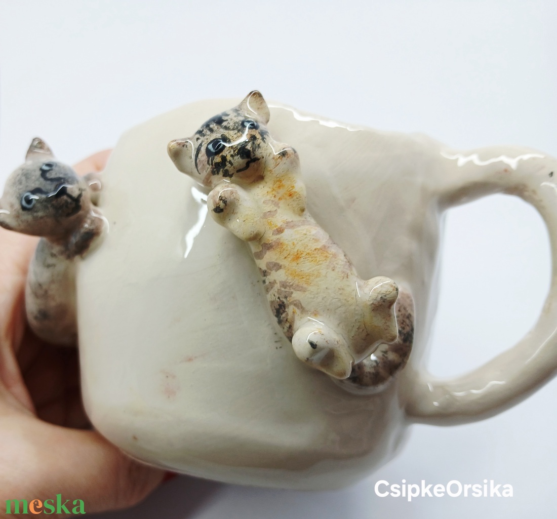 Mázas kerámia  bögre - művészet - szobor - kerámia - Meska.hu