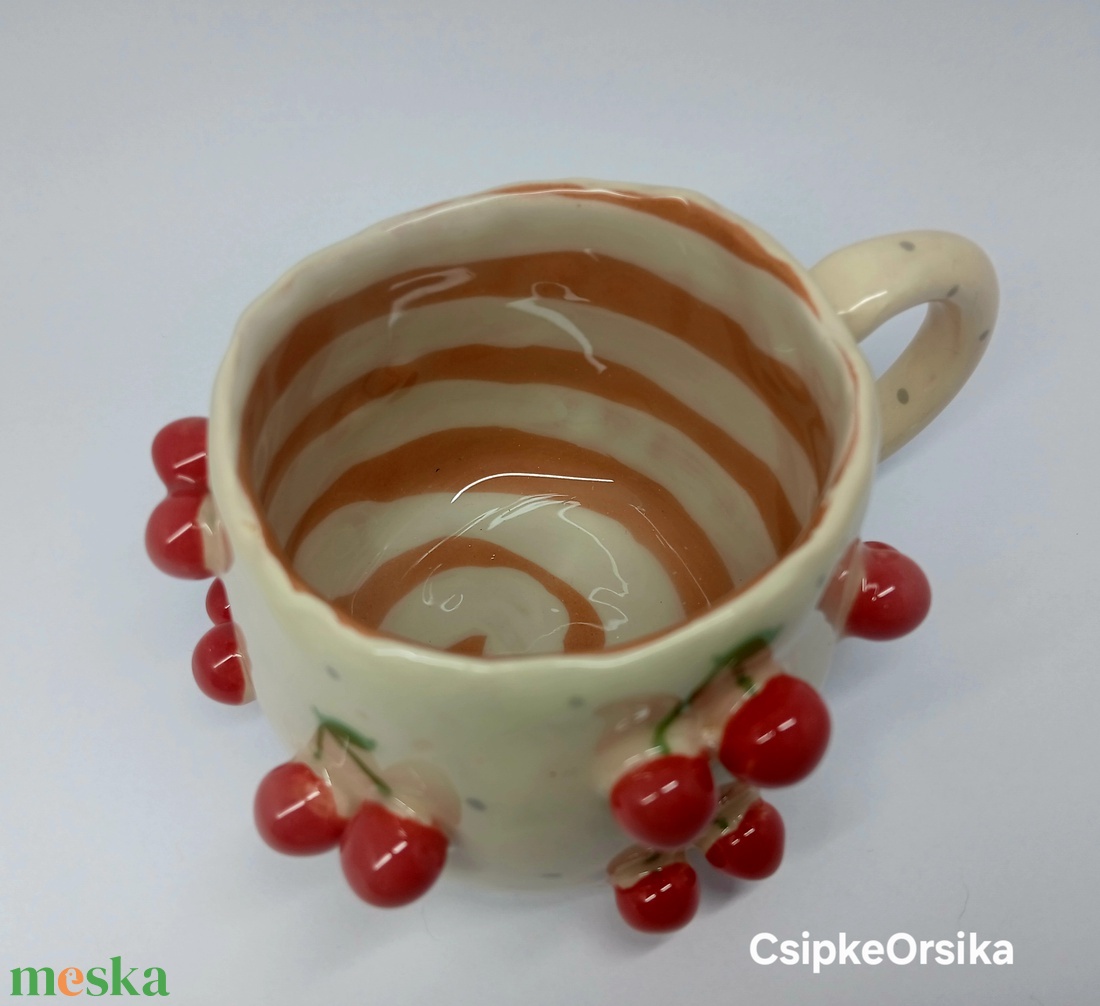 Mázas kerámia  bögre - művészet - szobor - kerámia - Meska.hu