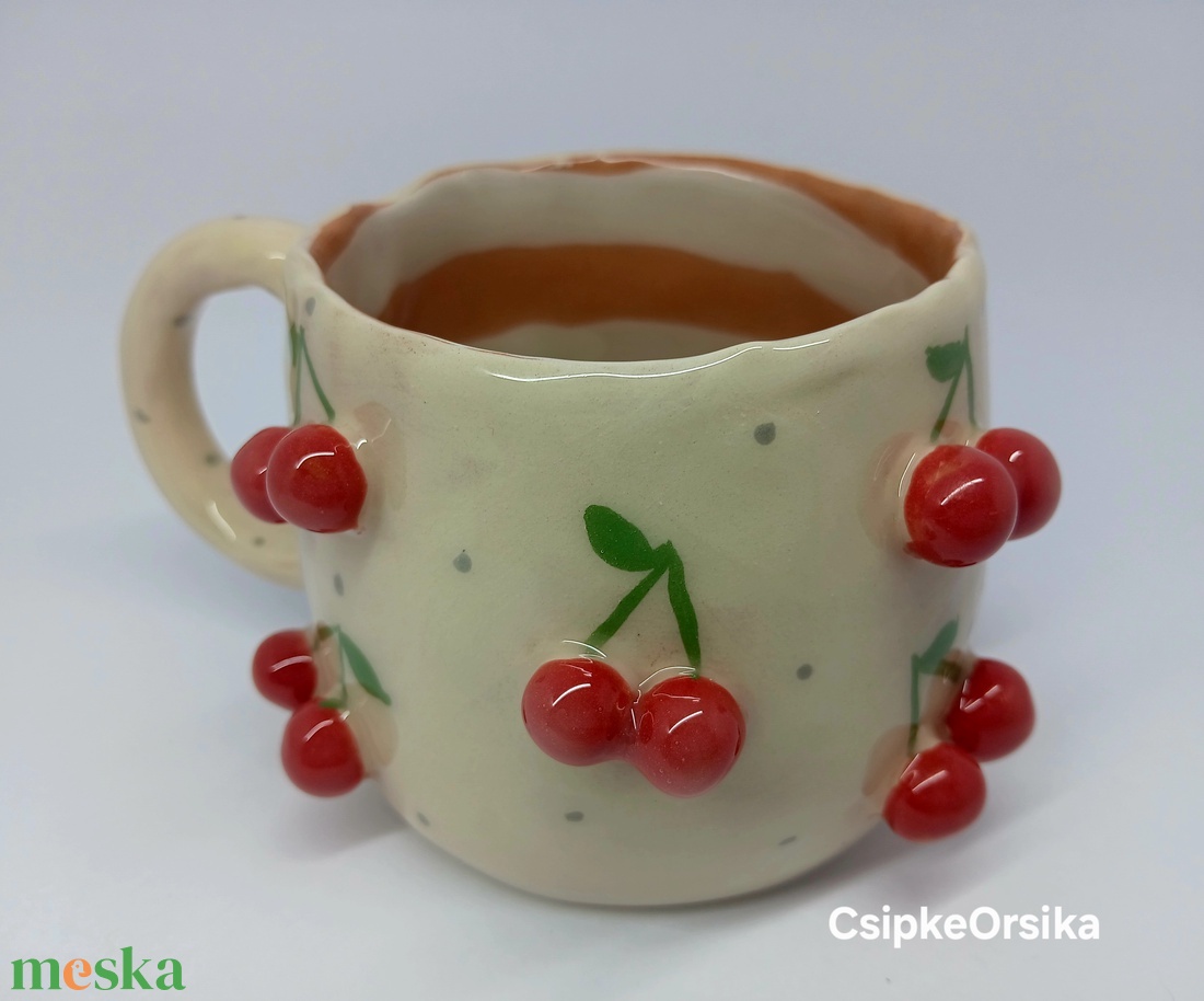 Mázas kerámia  bögre - művészet - szobor - kerámia - Meska.hu