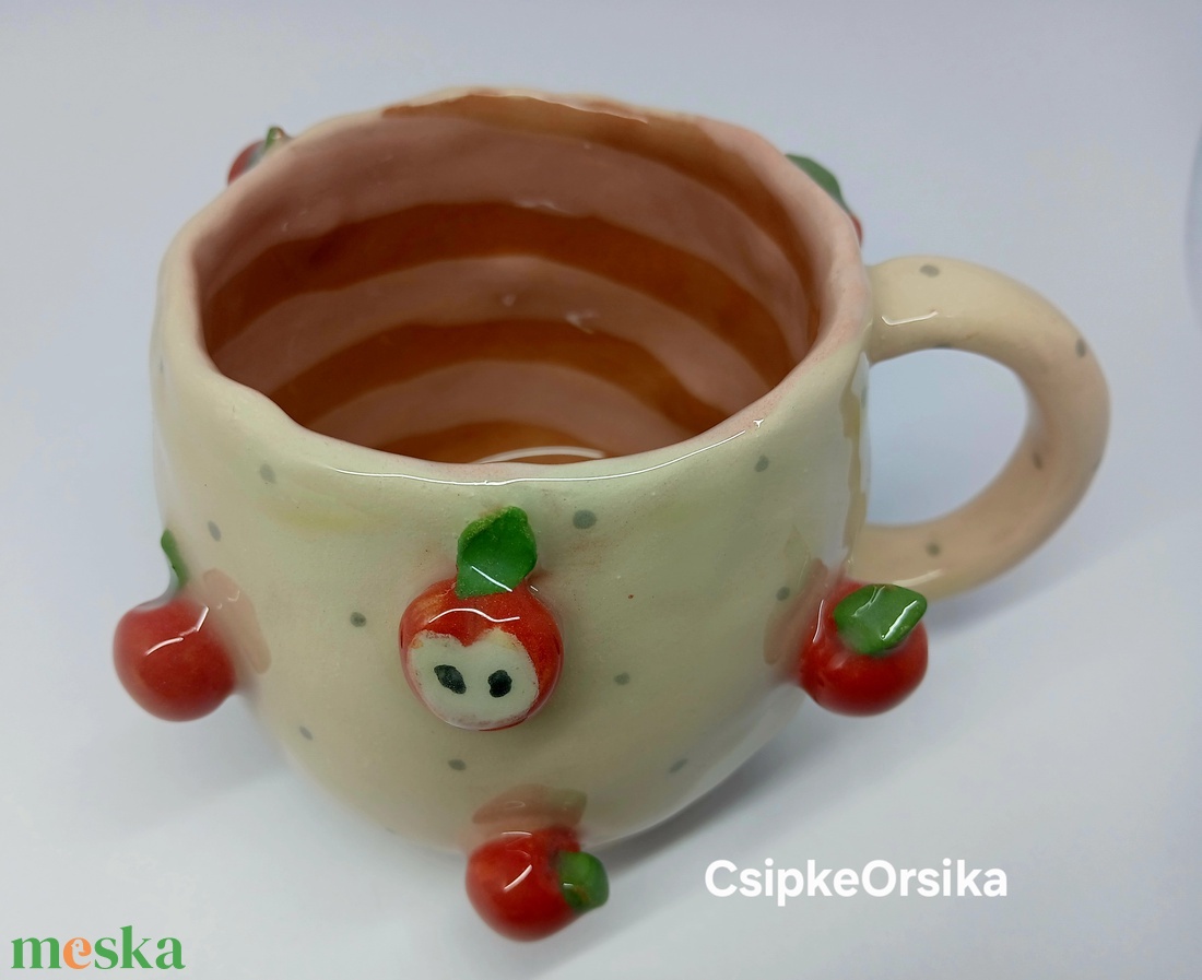 Mázas kerámia  bögre - művészet - szobor - kerámia - Meska.hu