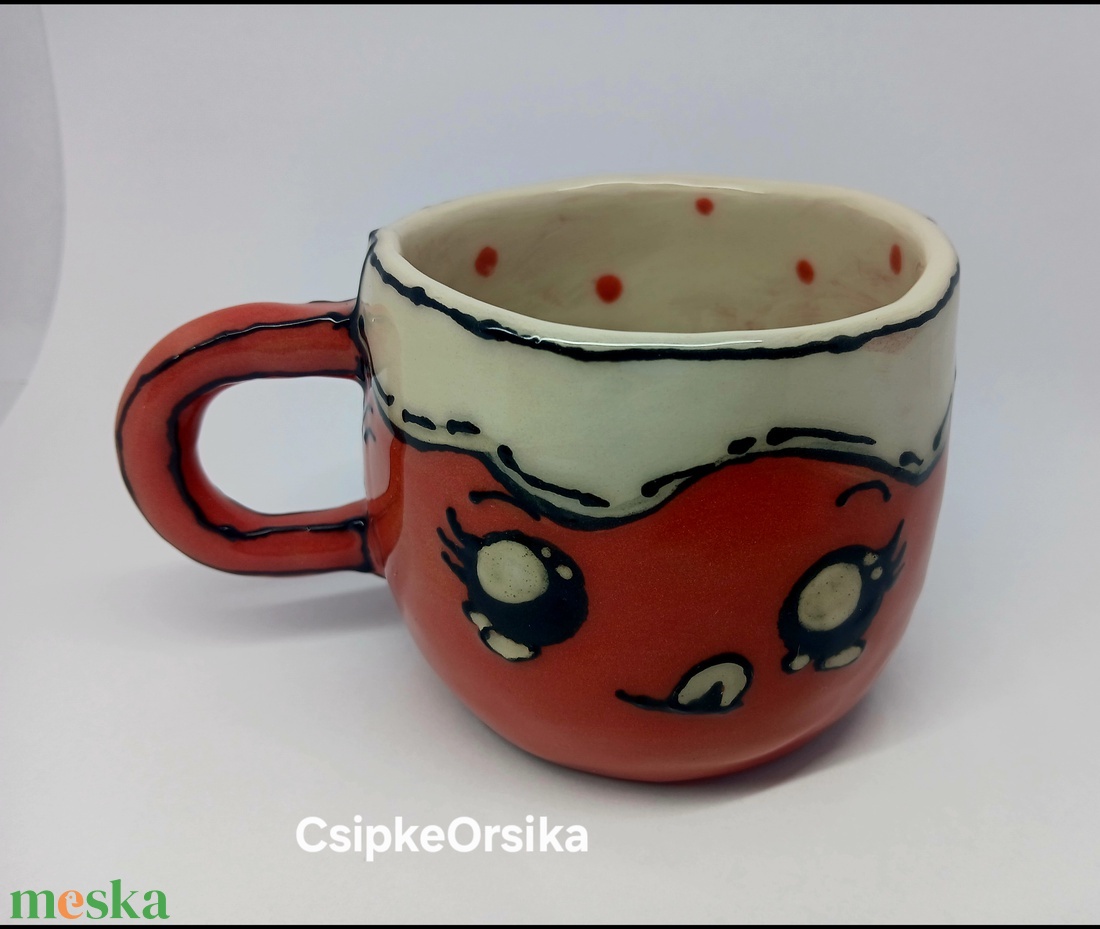 Mázas kerámia  bögre - művészet - szobor - kerámia - Meska.hu