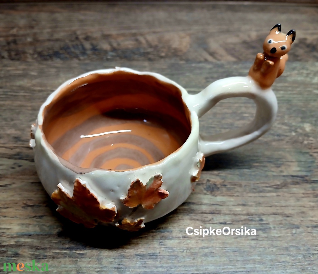 Mázas kerámia  bögre - művészet - szobor - kerámia - Meska.hu