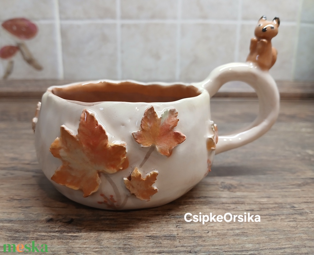 Mázas kerámia  bögre - művészet - szobor - kerámia - Meska.hu