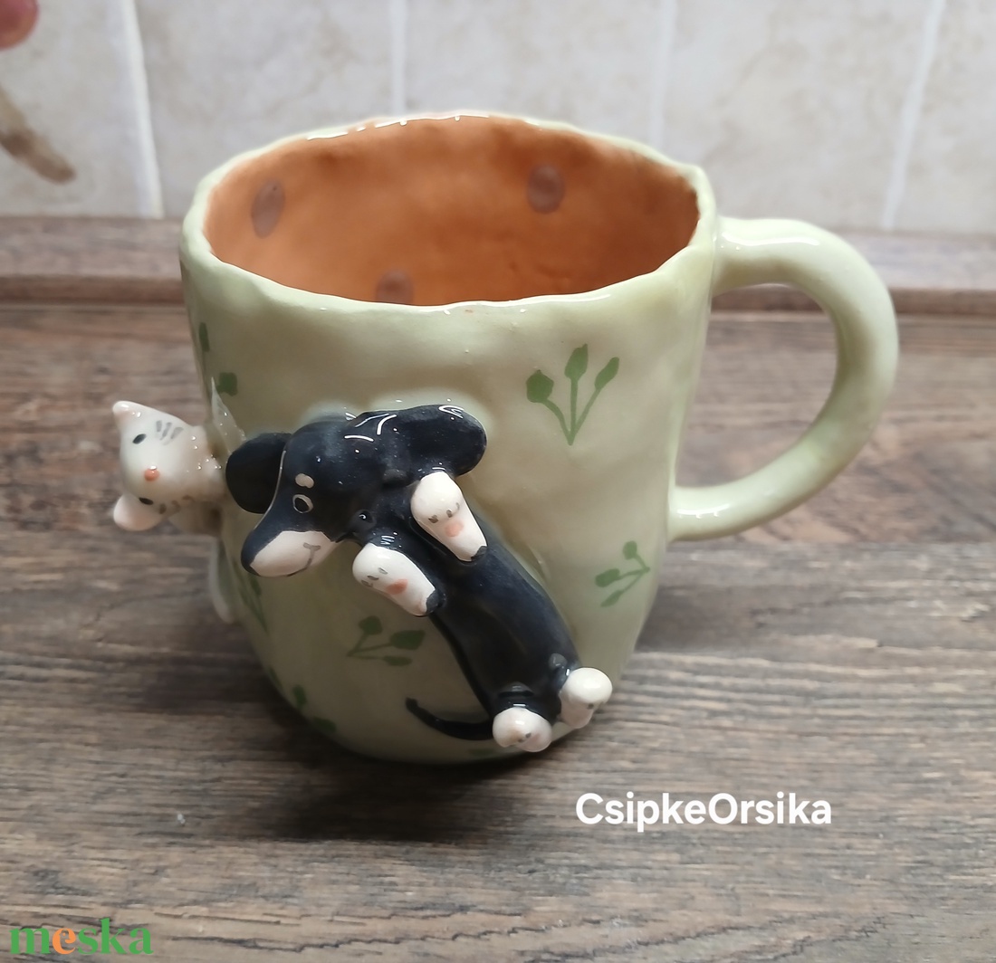 Mázas kerámia  bögre - művészet - szobor - kerámia - Meska.hu