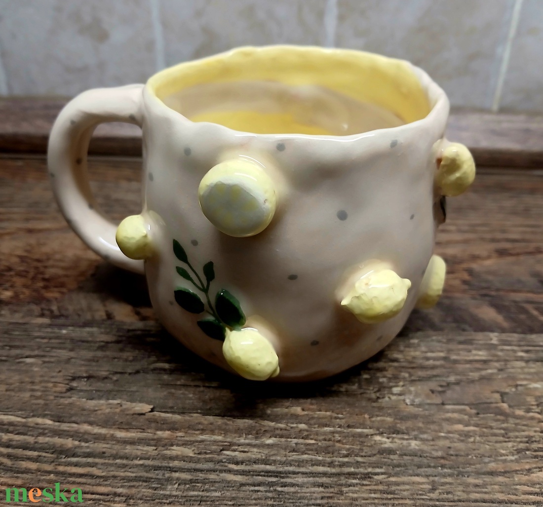 Mázas kerámia  bögre - művészet - szobor - kerámia - Meska.hu