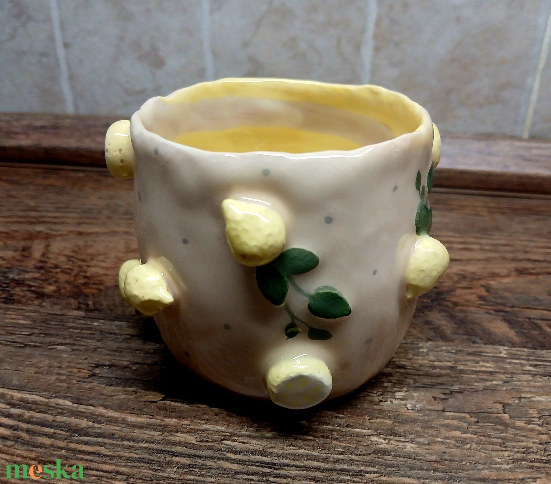 Mázas kerámia  bögre - művészet - szobor - kerámia - Meska.hu