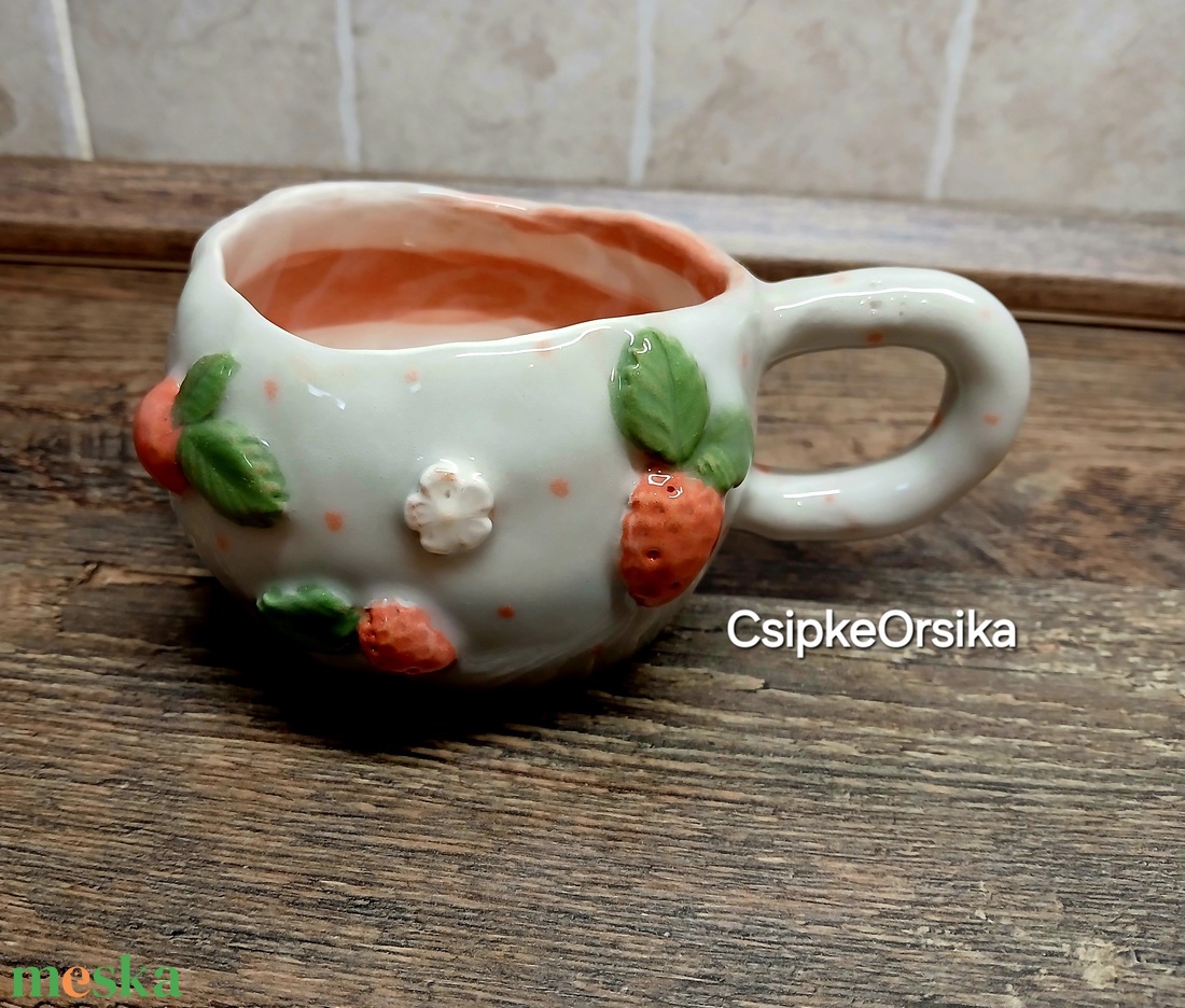 Mázas kerámia  bögre - művészet - szobor - kerámia - Meska.hu