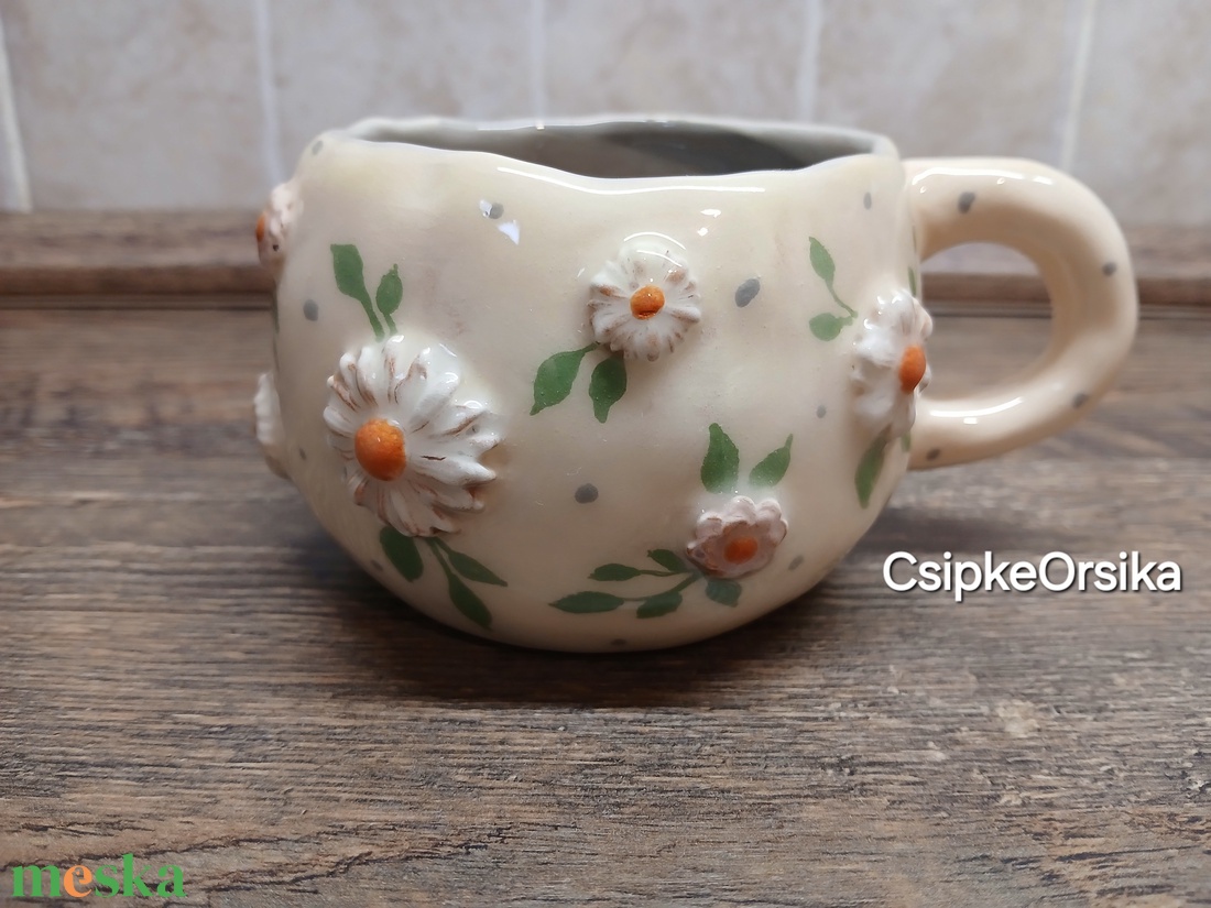 Mázas kerámia  bögre - művészet - szobor - kerámia - Meska.hu