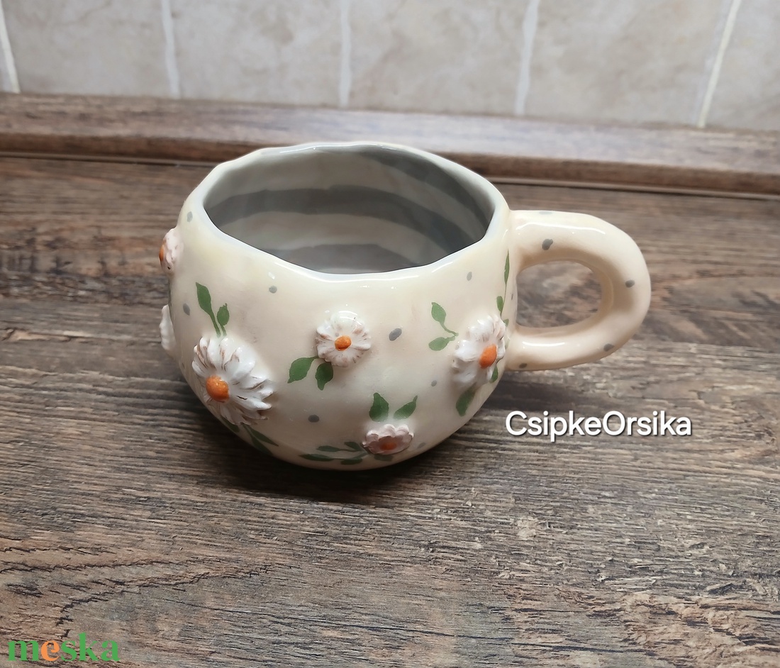 Mázas kerámia  bögre - művészet - szobor - kerámia - Meska.hu