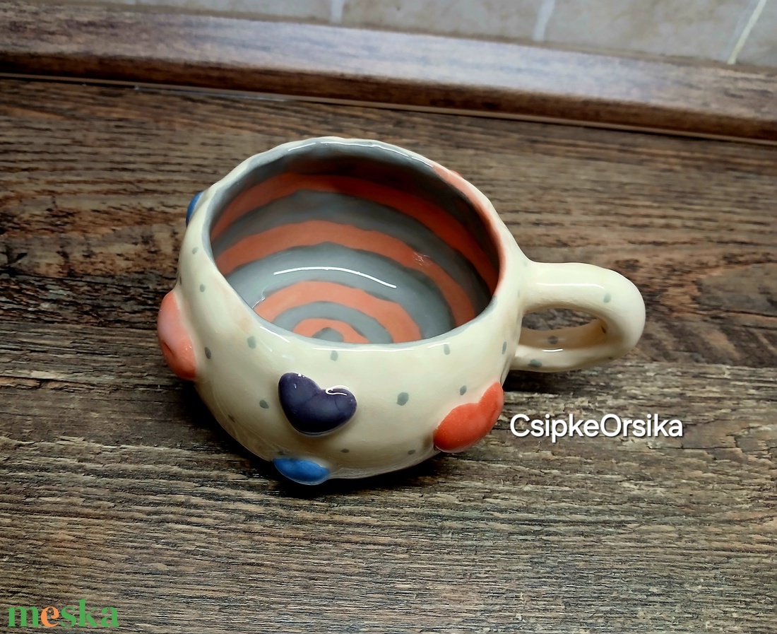Mázas kerámia  bögre - művészet - szobor - kerámia - Meska.hu