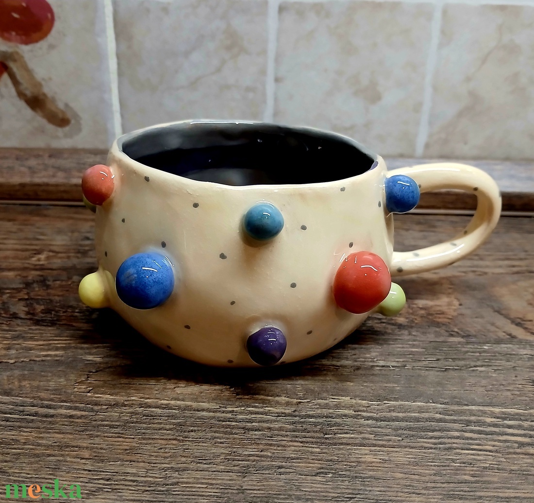 Mázas kerámia  bögre - művészet - szobor - kerámia - Meska.hu