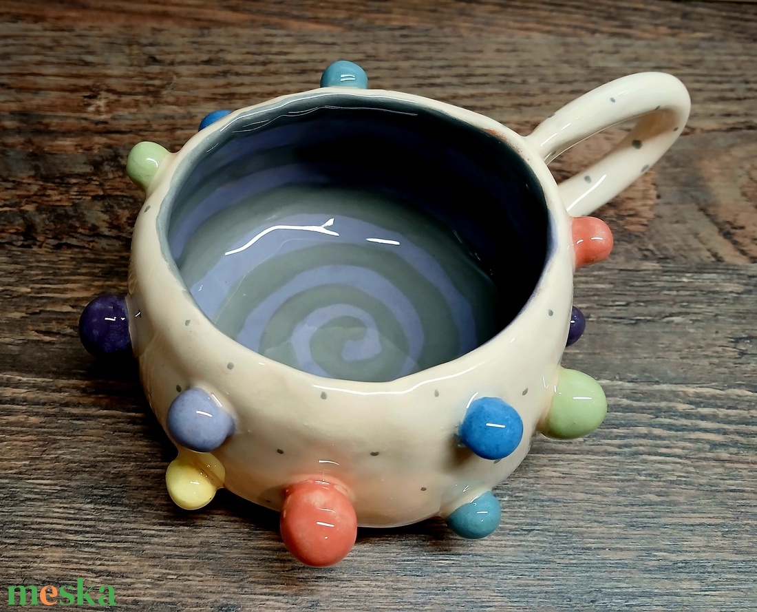 Mázas kerámia  bögre - művészet - szobor - kerámia - Meska.hu