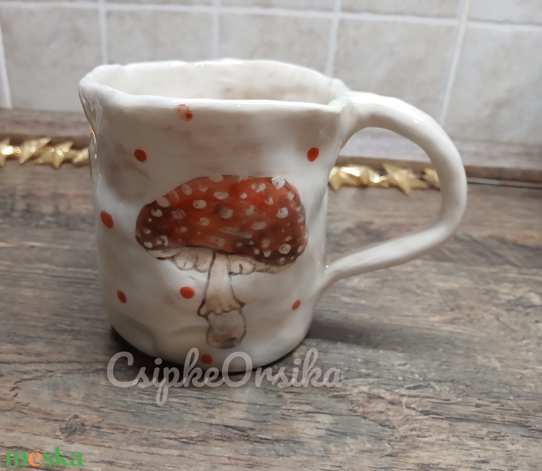 Mázas kerámia  bögre - művészet - szobor - kerámia - Meska.hu