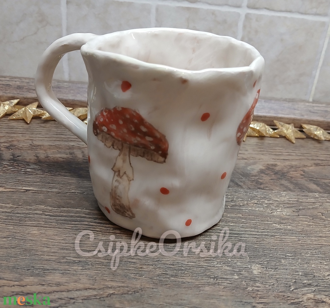 Mázas kerámia  bögre - művészet - szobor - kerámia - Meska.hu