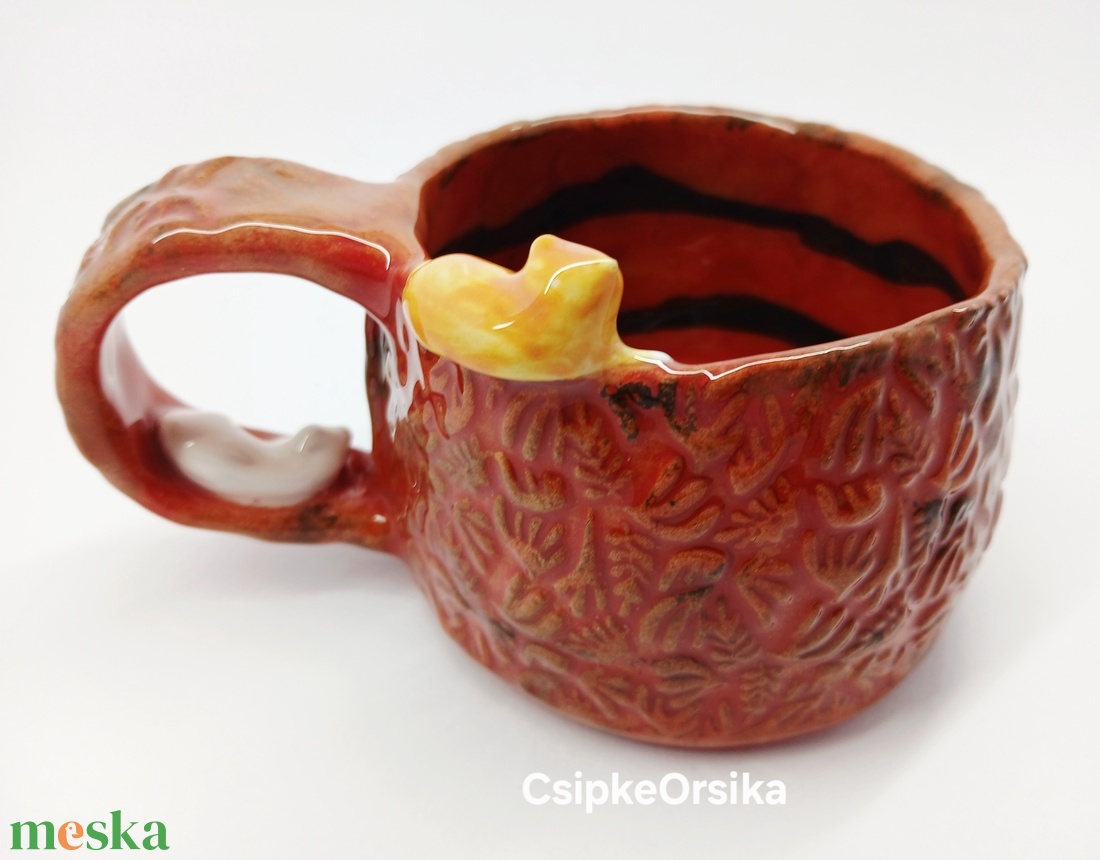 Mázas kerámia bögre cicákkal - otthon & életmód - konyhafelszerelés, tálalás - tálalás - bögre & csésze - Meska.hu