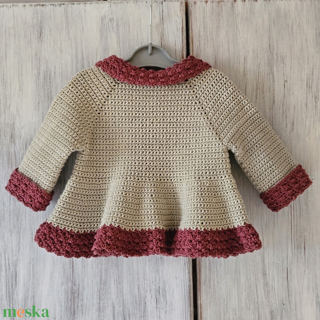 Horgolt kabát kislányoknak - ruha & divat - gyerekruha - gyerek kabát, dzseki - Meska.hu