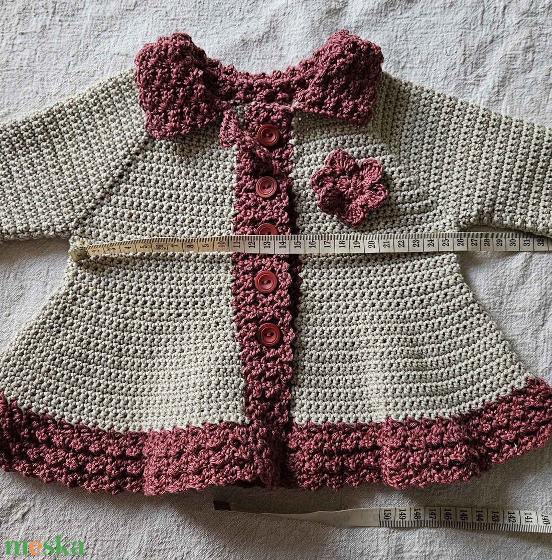 Horgolt kabát kislányoknak - ruha & divat - gyerekruha - gyerek kabát, dzseki - Meska.hu