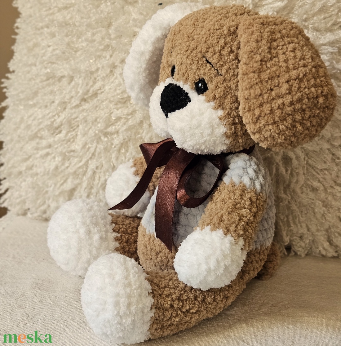 Horgolt plüss kölyökkutya  - játék & sport - plüssállat & játékfigura - kutya - Meska.hu