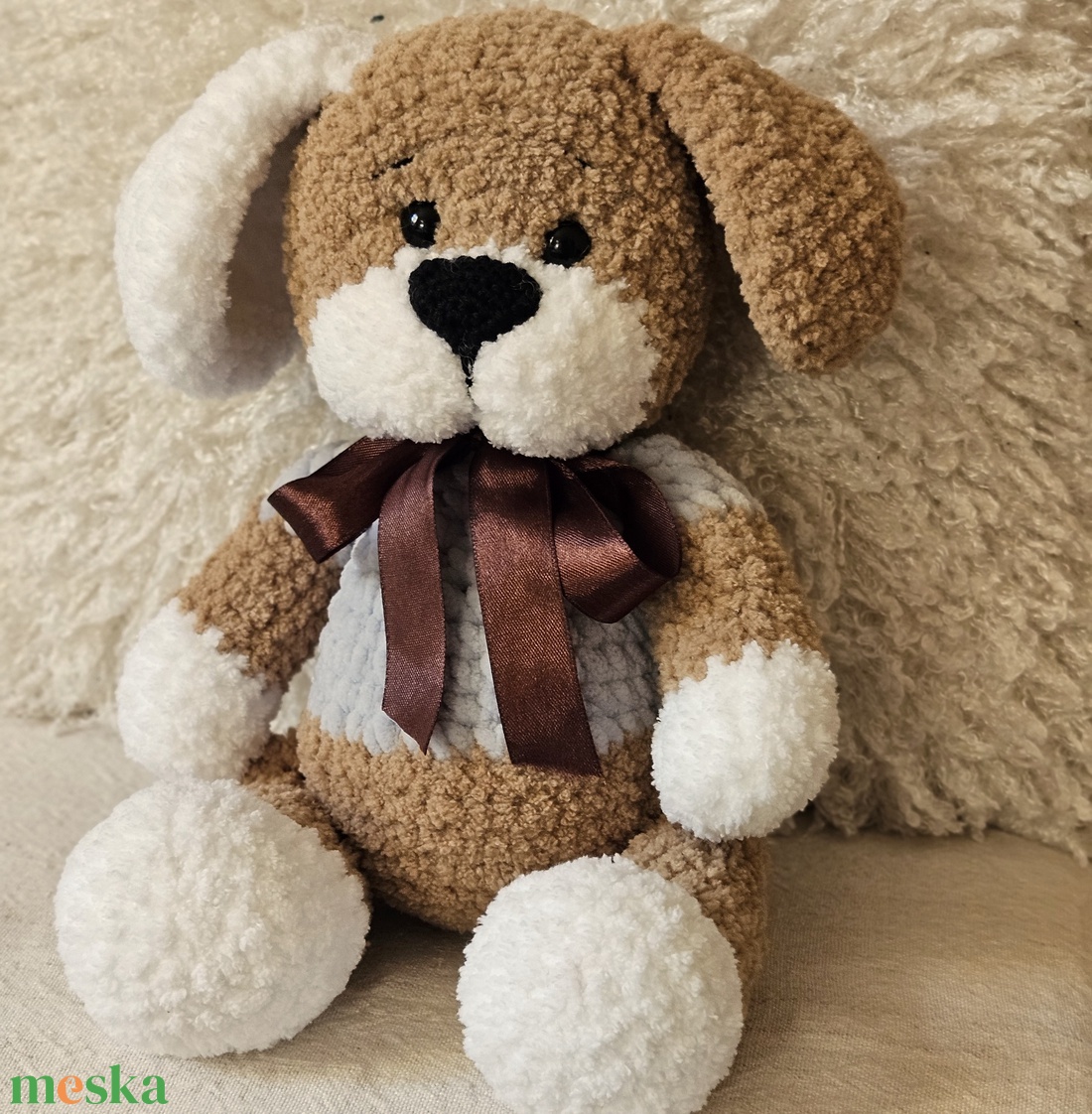 Horgolt plüss kölyökkutya  - játék & sport - plüssállat & játékfigura - kutya - Meska.hu