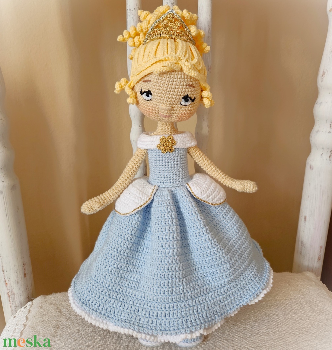 Horgolt Hamupipőke baba - játék & sport - baba & babaház - baba - Meska.hu