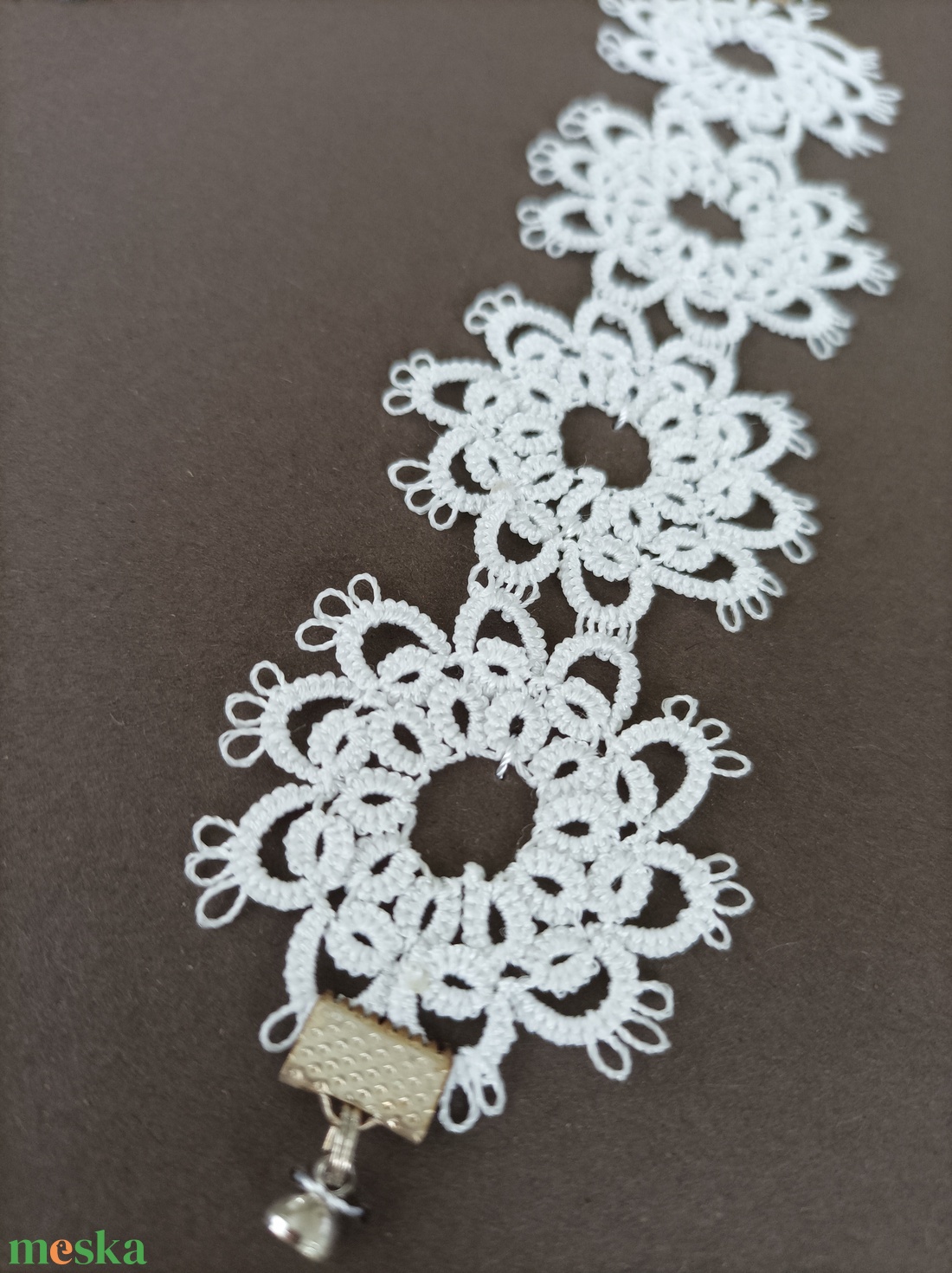 CRISTAL széles fehér hajócsipke karkötő - ékszer - karkötő - széles karkötő - Meska.hu CRISTAL széles fehér hajócsipke karkötő - ékszer - karkötő - széles karkötő - Meska.hu