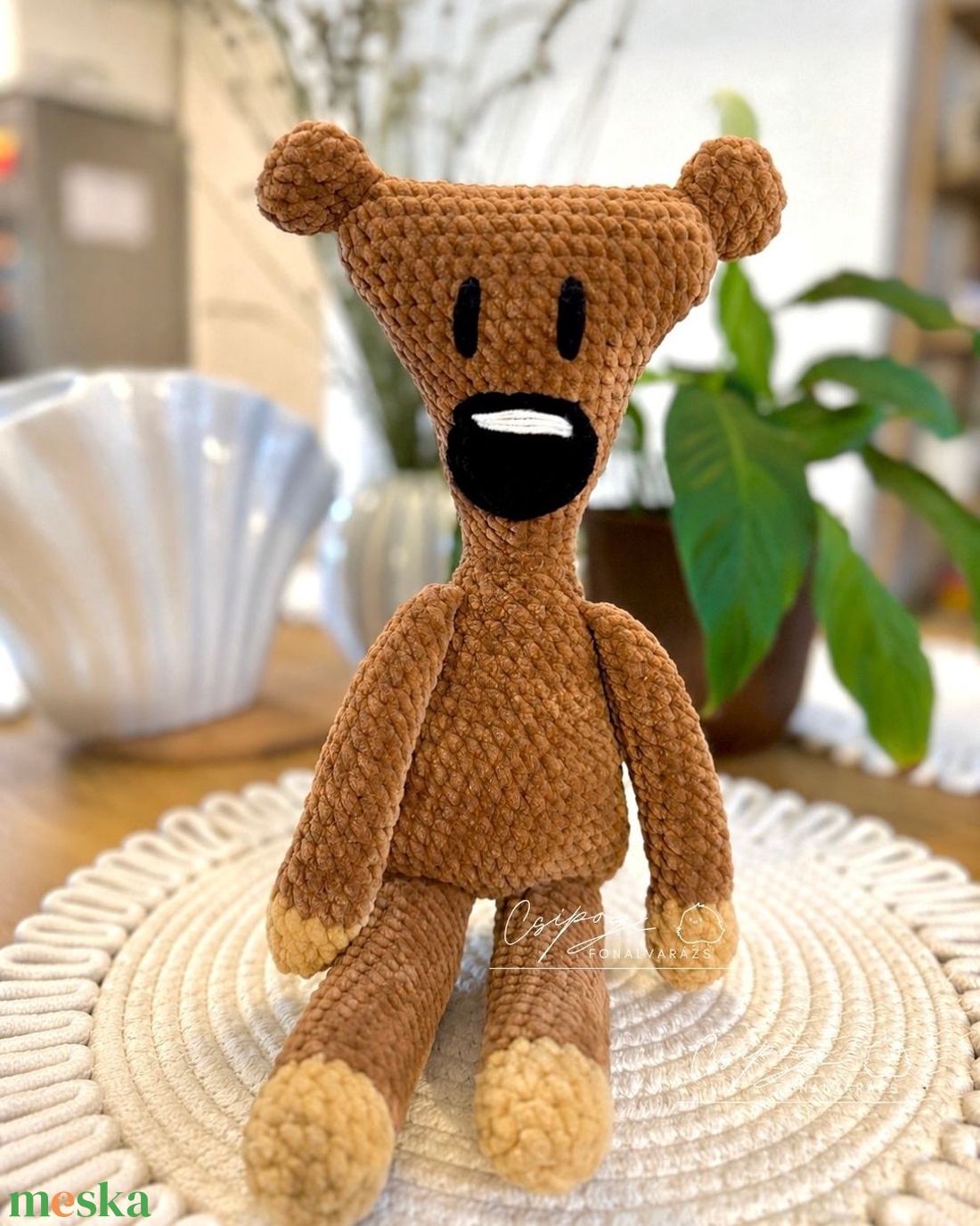 Horgolt Teddy mackó - játék & sport - plüssállat & játékfigura - maci - Meska.hu