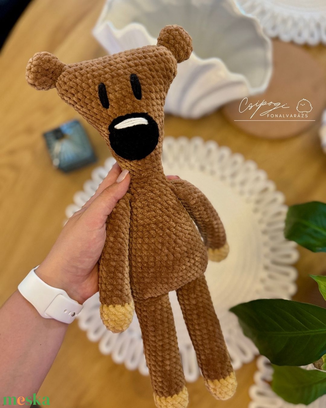 Horgolt Teddy mackó - játék & sport - plüssállat & játékfigura - maci - Meska.hu