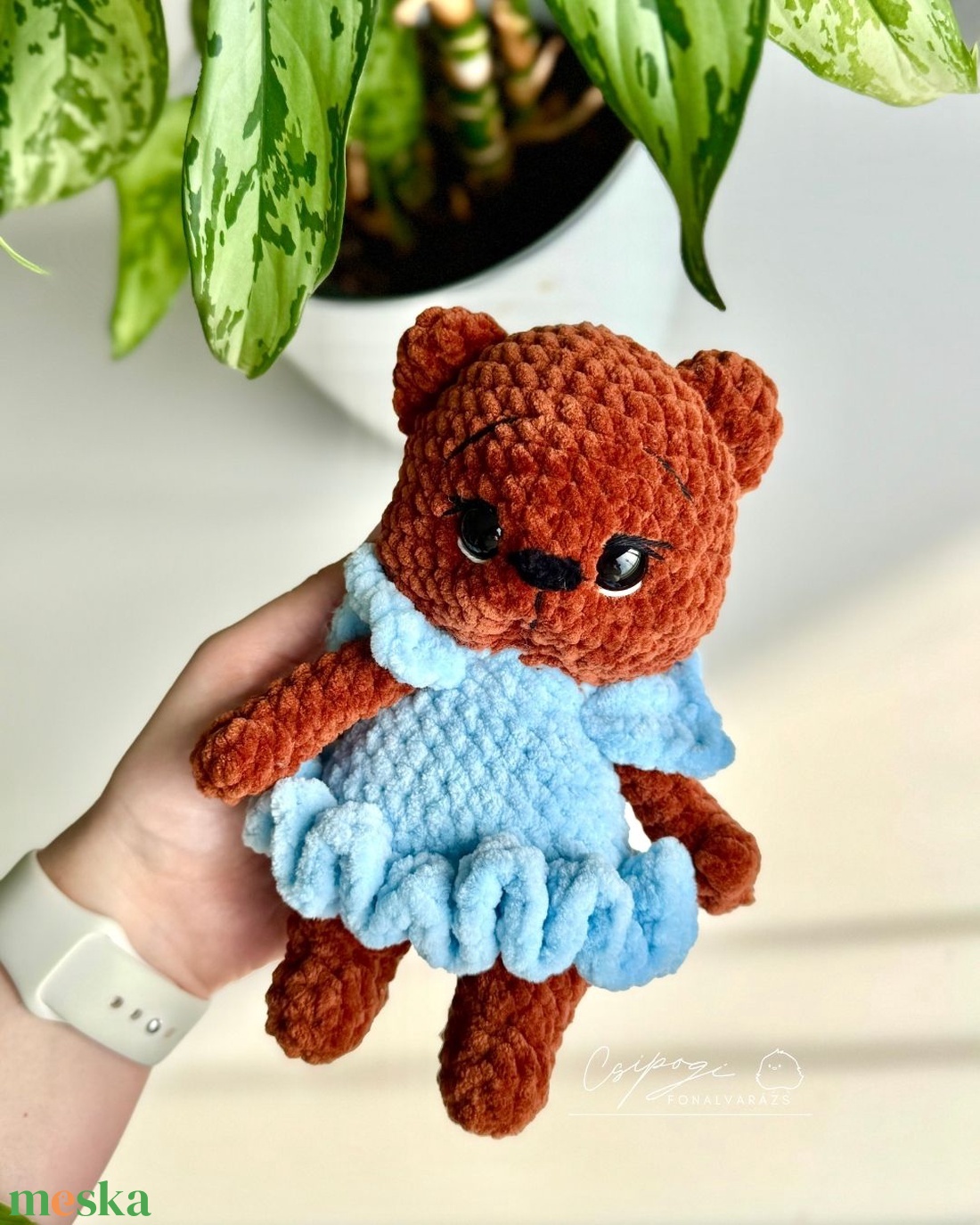 Amigurumi horgolt szoknyás maci - játék & sport - plüssállat & játékfigura - maci - Meska.hu