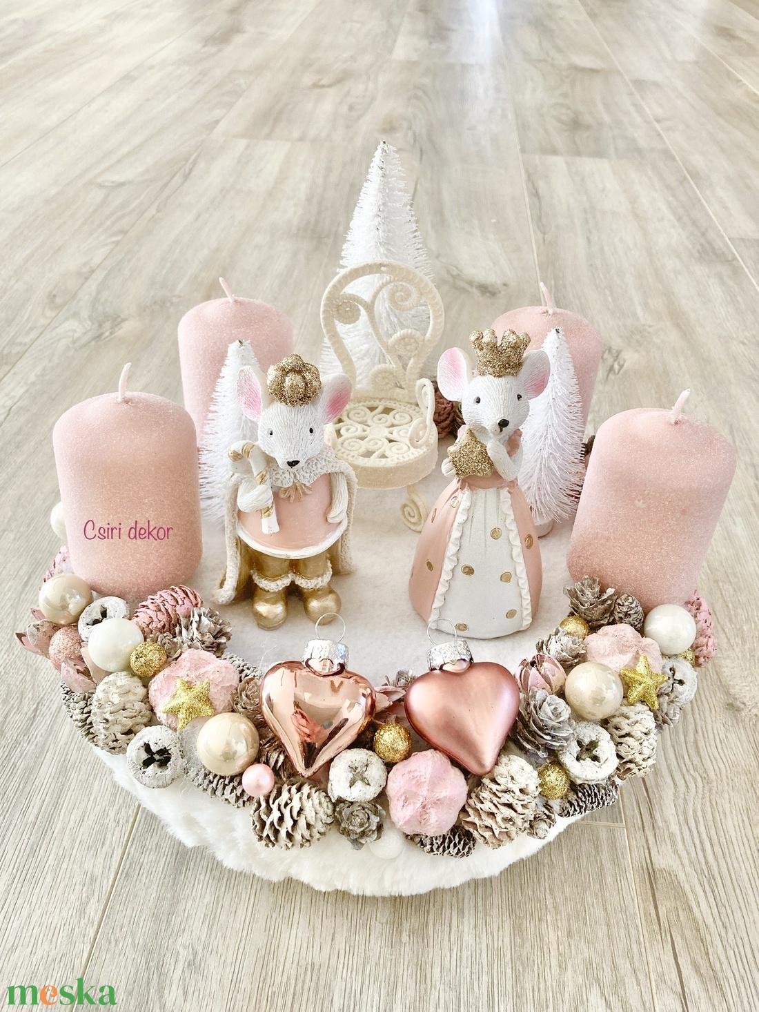Egérkirály és királynő a trónteremben - adventi - karácsony - adventi díszek - adventi koszorú - Meska.hu Egérkirály és királynő a trónteremben - adventi - karácsony - adventi díszek - adventi koszorú - Meska.hu