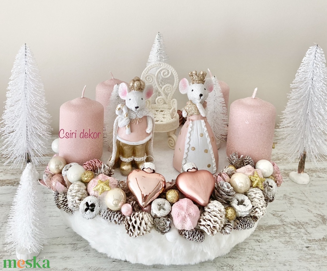 Egérkirály és királynő a trónteremben - adventi - karácsony - adventi díszek - adventi koszorú - Meska.hu Egérkirály és királynő a trónteremben - adventi - karácsony - adventi díszek - adventi koszorú - Meska.hu
