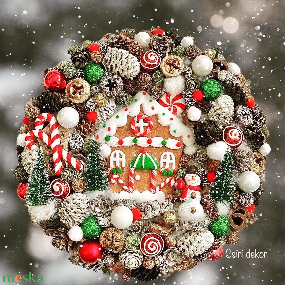Mézeskalács házikó-ajtódísz - karácsony - karácsonyi lakásdekoráció - karácsonyi ajtódíszek - Meska.hu Mézeskalács házikó-ajtódísz - karácsony - karácsonyi lakásdekoráció - karácsonyi ajtódíszek - Meska.hu