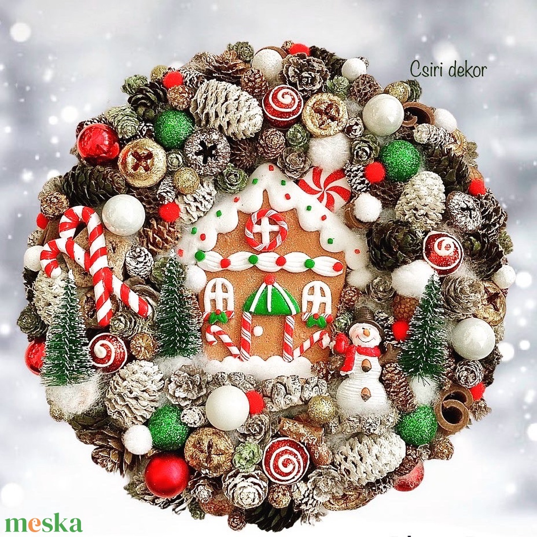 Mézeskalács házikó-ajtódísz - karácsony - karácsonyi lakásdekoráció - karácsonyi ajtódíszek - Meska.hu Mézeskalács házikó-ajtódísz - karácsony - karácsonyi lakásdekoráció - karácsonyi ajtódíszek - Meska.hu