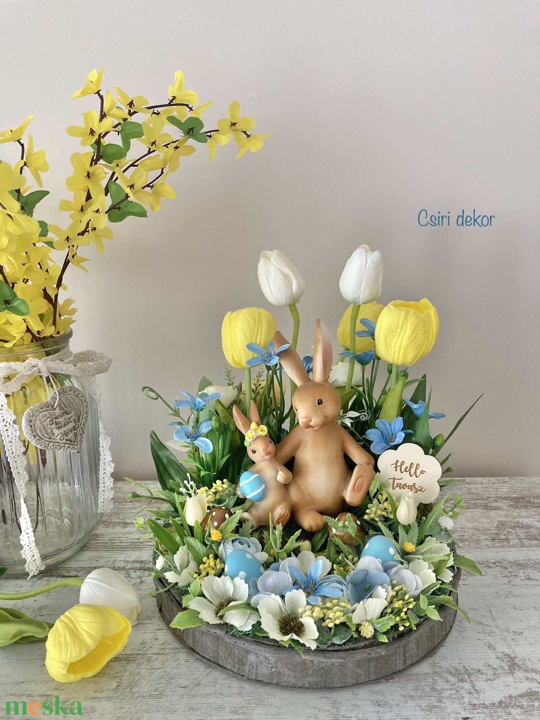 Nyusziváró asztaldísz - otthon & életmód - dekoráció - asztal és polc dekoráció - asztaldísz - Meska.hu