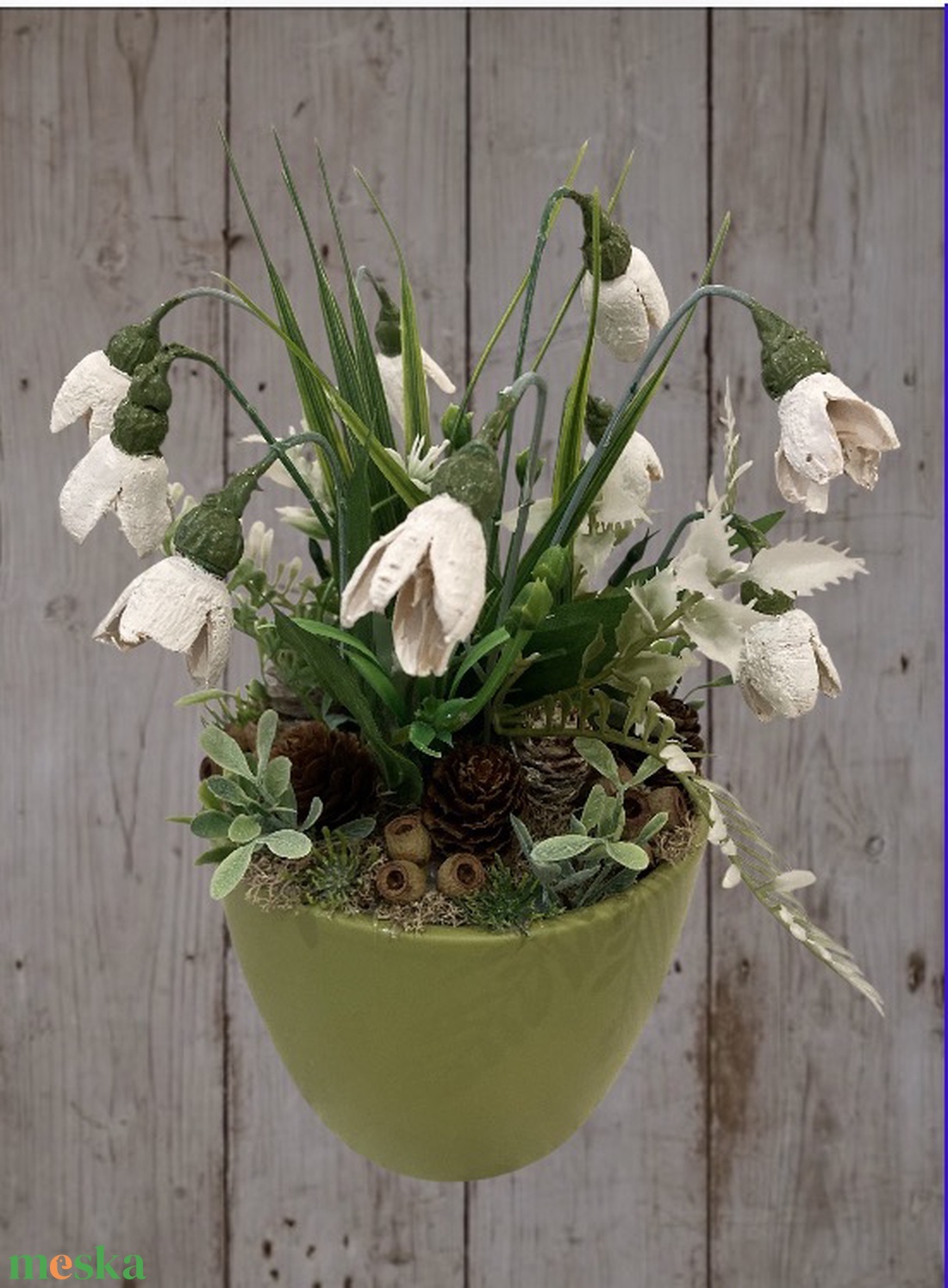 Tavaszváró, hóvirágos asztaldísz  - otthon & életmód - dekoráció - asztal és polc dekoráció - asztaldísz - Meska.hu