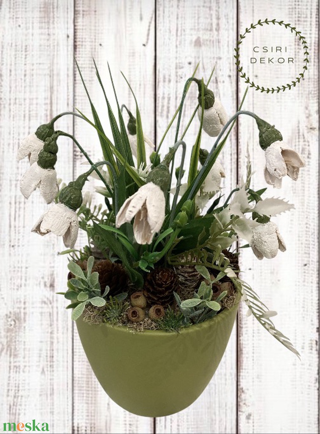 Tavaszváró, hóvirágos asztaldísz  - otthon & életmód - dekoráció - asztal és polc dekoráció - asztaldísz - Meska.hu