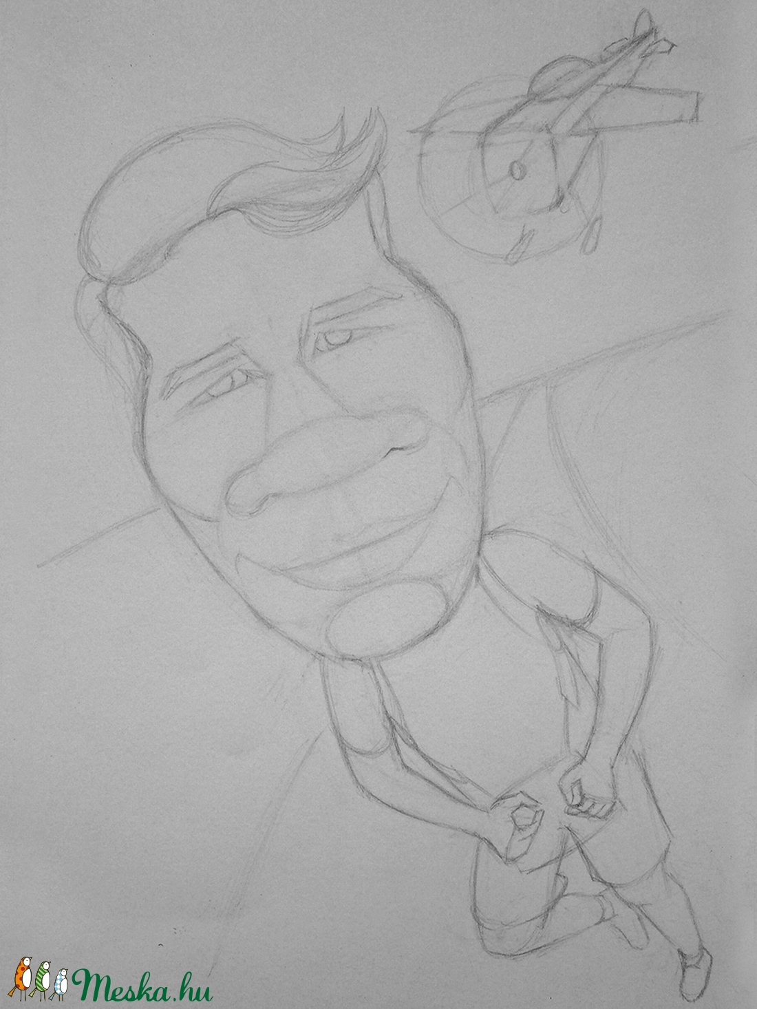 Karikatúra, portré -  - Meska.hu
