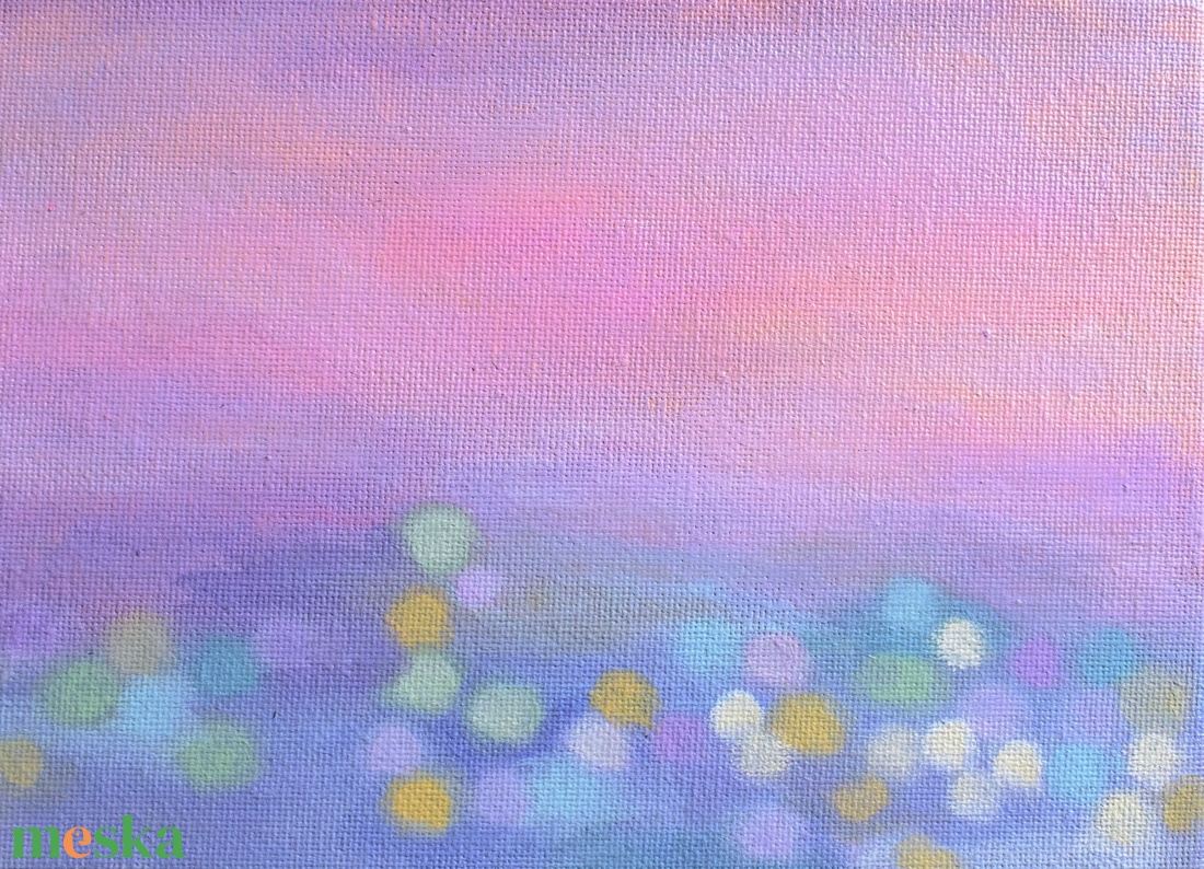 Városi bokeh - művészet - festmény - akril - Meska.hu