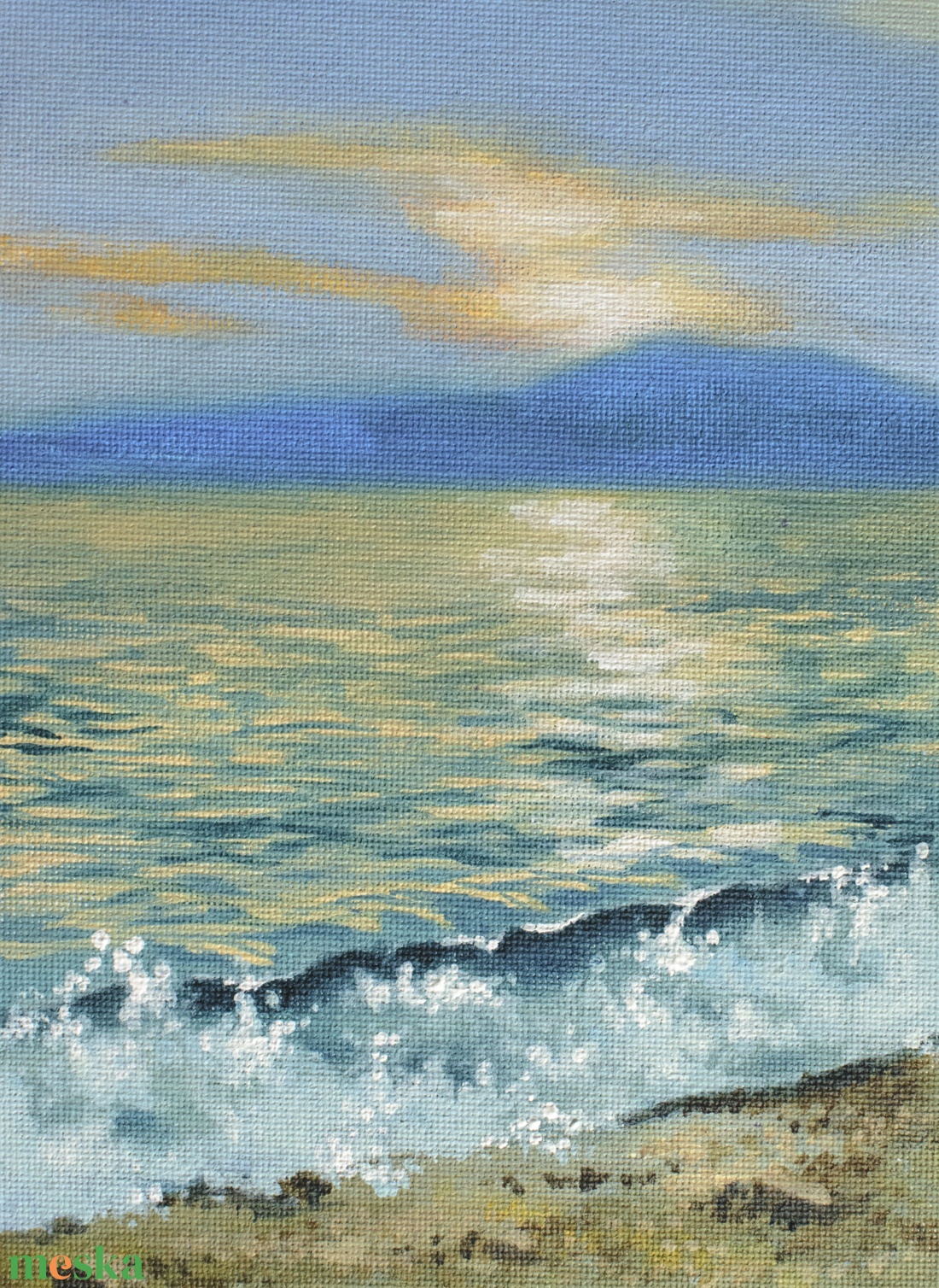 Tengerpart - művészet - festmény - akril - Meska.hu