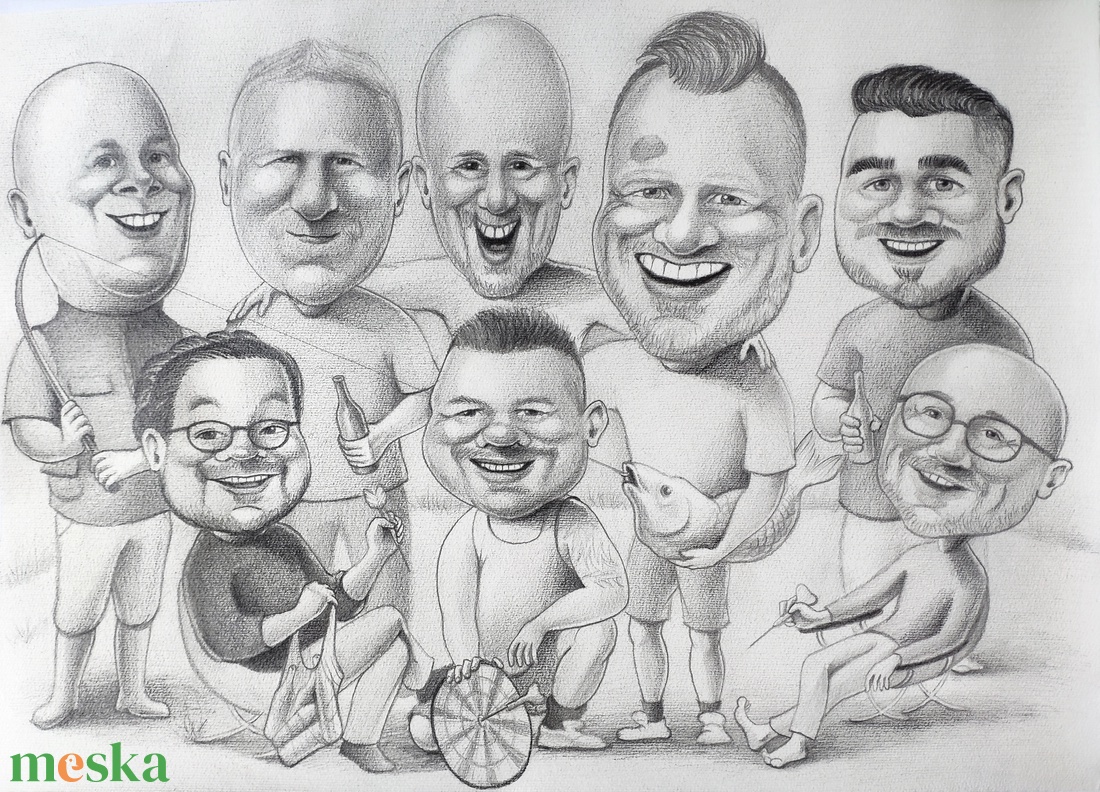 Karikatúra fotóról - kérlek, olvasd el a termékleírást! - művészet - portré & karikatúra - karikatúra - Meska.hu