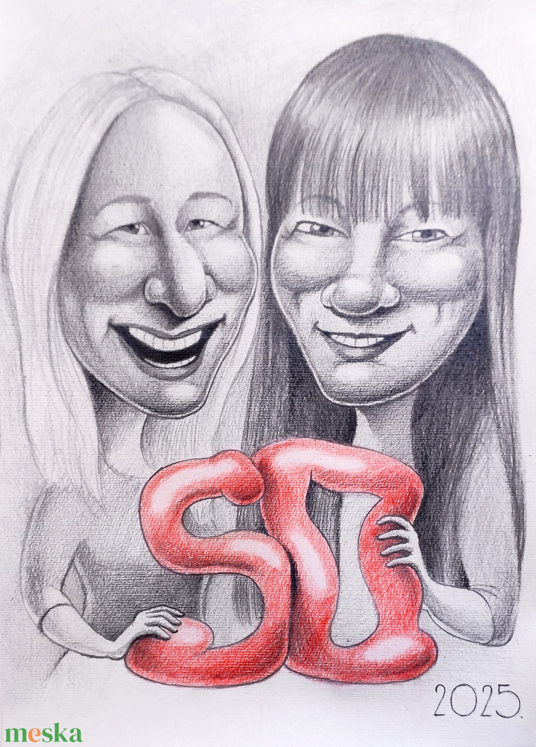 Karikatúra fotóról + egy szín - művészet - portré & karikatúra - karikatúra - Meska.hu