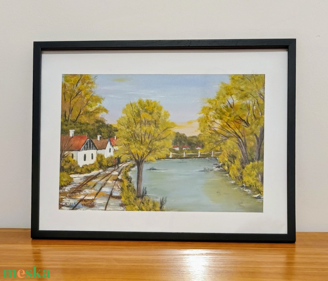 Falusi utca részlet ll. - művészet - festmény - olajfestmény - Meska.hu