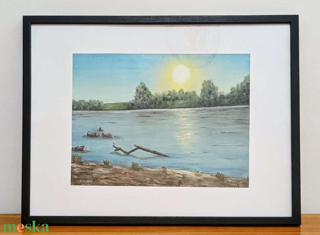 Tisza part részlet  - művészet - festmény - olajfestmény - Meska.hu