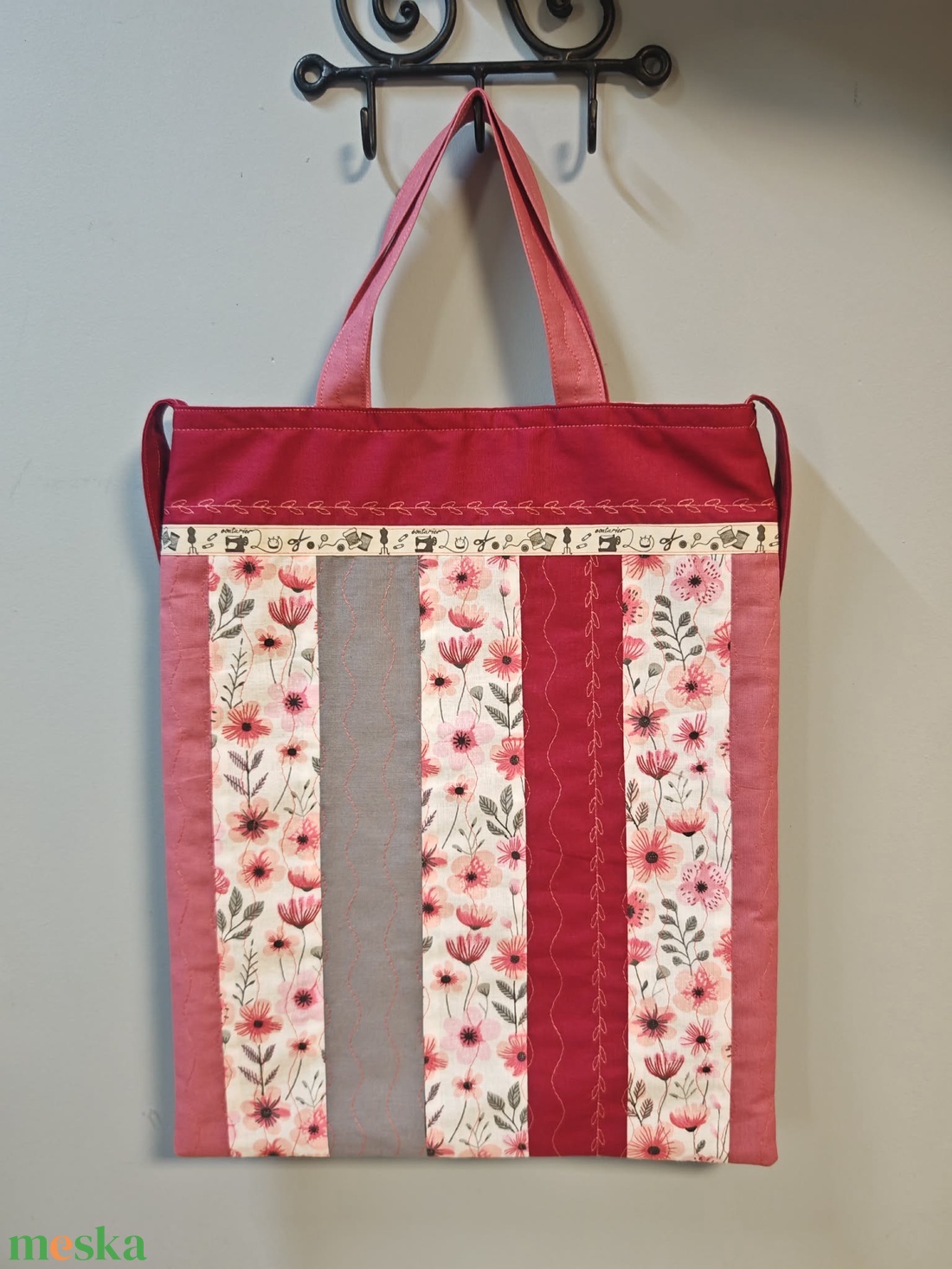 Patchwork szatyor  - táska & tok - bevásárlás & shopper táska - shopper, textiltáska, szatyor - Meska.hu