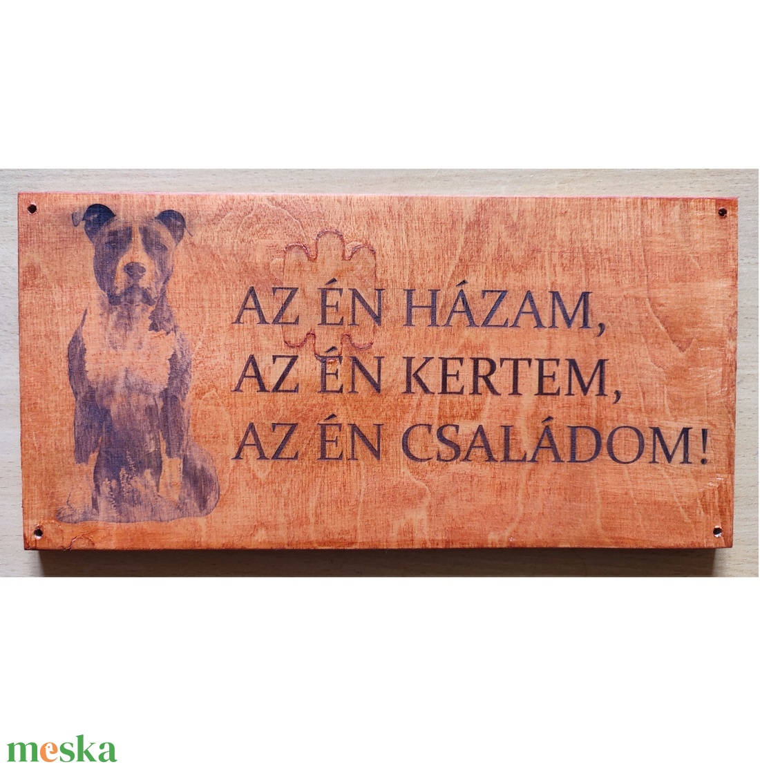 Kutyás figyelmeztető tábla - otthon & életmód - dekoráció - fali és függő dekoráció - felirat - Meska.hu