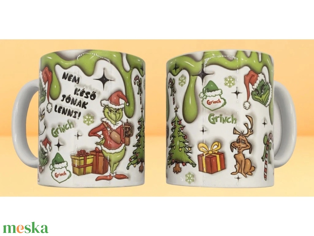 Gincses 3D hatású porcelánbögre 3 dl - otthon & életmód - konyhafelszerelés, tálalás - tálalás - bögre & csésze - Meska.hu