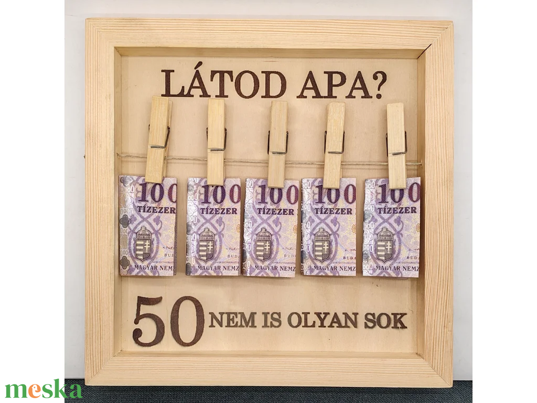 Pénzátadó falikép ajándék - otthon & életmód - papír, írószer - ajándékozás kellékei - pénzátadó képkeret - Meska.hu